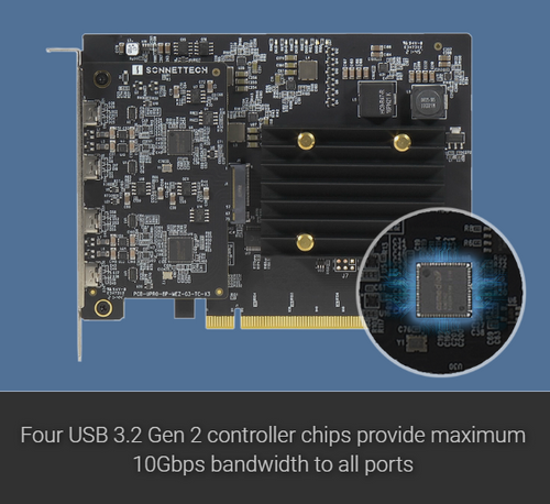 Sonnet Allegro Pro USB-C 8-port PCIe Card-Full 10Gbps Per Port Sonnet Allegro Pro USB-C 8-port PCIe Card-Full 10Gbps Per Port